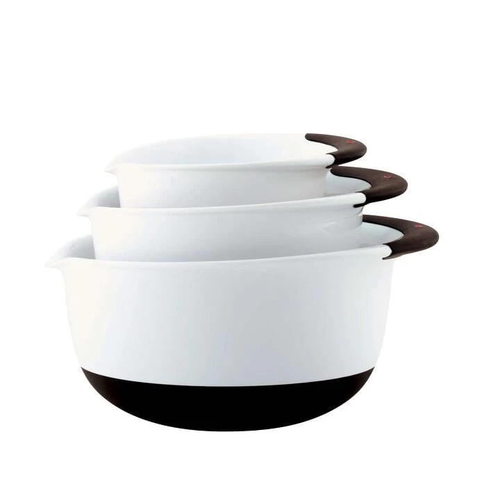 3-Piece Mixing Bowl Set - White 3 3-Piece Mixing Bowl Set - White
