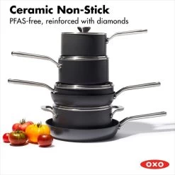 OXO Ceramic Professional Non-Stick 10-Piece Cookware Set -Kitchen Product Store cc004748 001 2