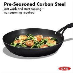 OXO Obsidian Carbon Steel 12" Frypan With Silicone Sleeve -Kitchen Product Store cc005101 001 2