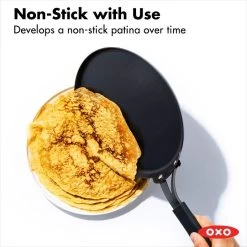 OXO Obsidian Carbon Steel 10" Crepe Pan With Silicone Sleeve -Kitchen Product Store cc005102 001 4