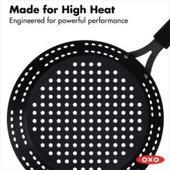 OXO Obsidian Carbon Steel 12" BBQ Frypan With Silicone Sleeve -Kitchen Product Store cc005104 001 6