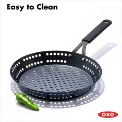 OXO Obsidian Carbon Steel 12" BBQ Frypan With Silicone Sleeve -Kitchen Product Store cc005104 001 8