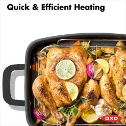 OXO Obsidian Carbon Steel Roaster With Rack -Kitchen Product Store cc005106 001 7