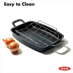 OXO Obsidian Carbon Steel Roaster With Rack -Kitchen Product Store cc005106 001 8