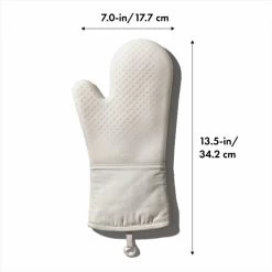Silicone Oven Mitt - Oat -Kitchen Product Store gg 11318400 8dim 1