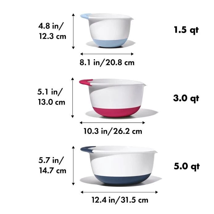 OXO Good Grips 3-Piece Mixing Bowl Set - Image 2