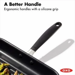 Non-Stick 11-Inch Grill Pan -Kitchen Product Store oxo 11insqugrill product handle 1