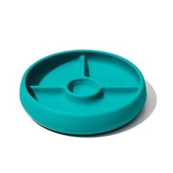 Silicone Divided Plate -Kitchen Product Store teal divided plate